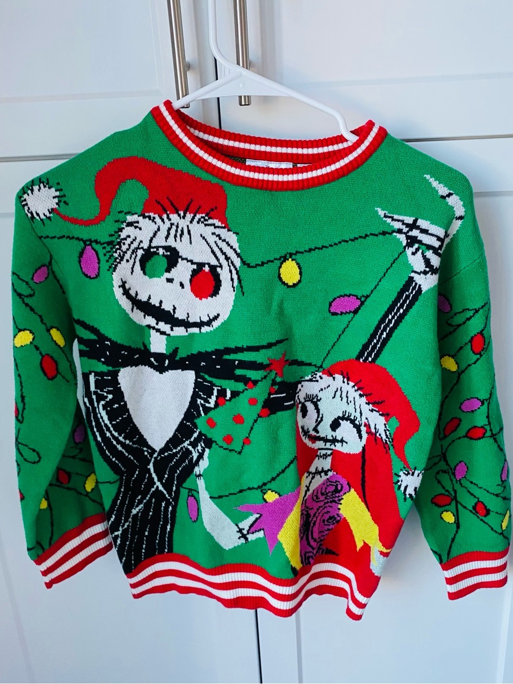 Nightmare before Christmas kids sweater 10/12 boy girls holiday jack sally